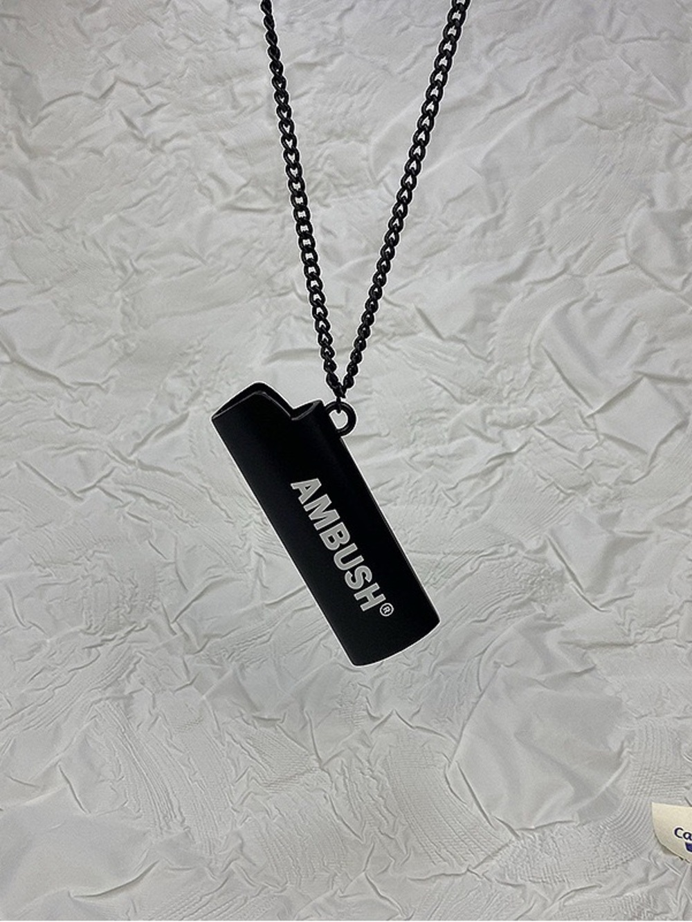 AMBUSH Black Pendant Necklace with Logo